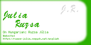 julia ruzsa business card